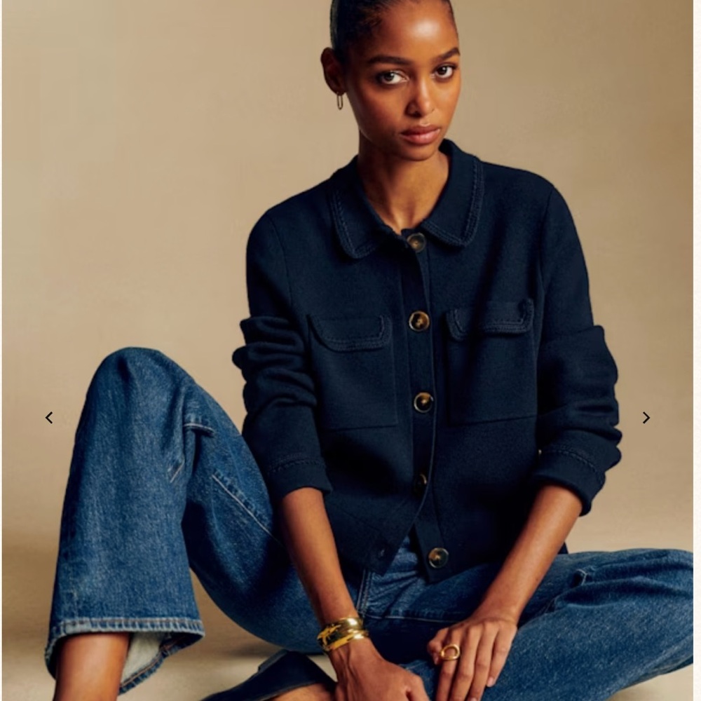 Sezane Midnight Blue Sweater - Picture 4 of 4
